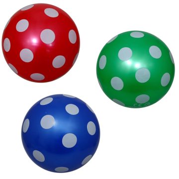 Pöttyös gumilabda - 22 cm - 70750