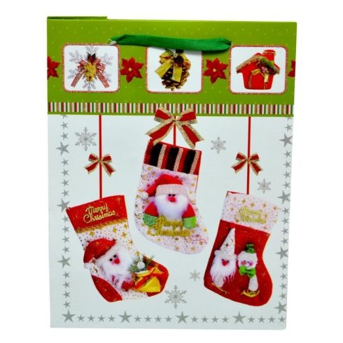 Karácsonyi papírtasak - 17 x 23 x 9 cm - 70941