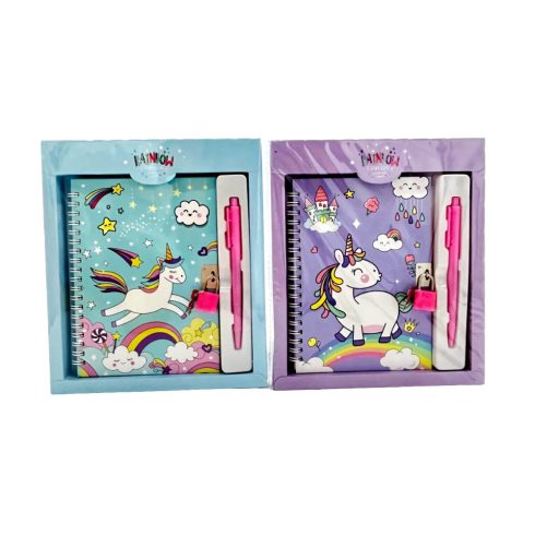 Notesz lakattal és tollal, unikornisos, 70969