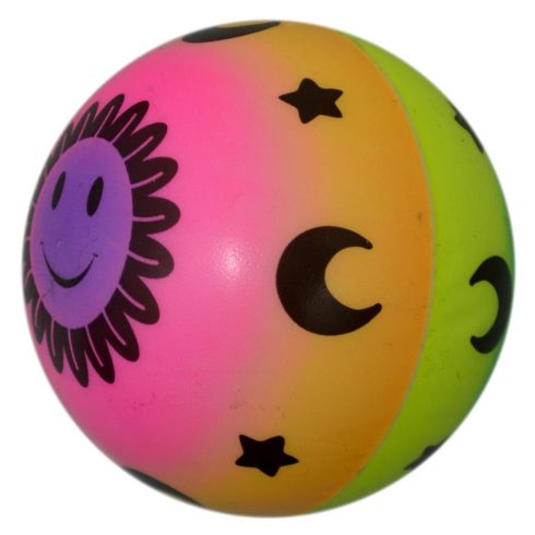 Labda, mintás, szivárványos 6,3 cm - 71004