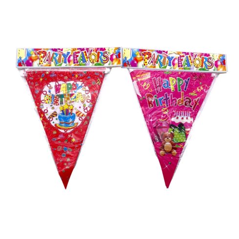 Happy Birthday Zászlófüzér csomag, 2,4 méteres, 71084