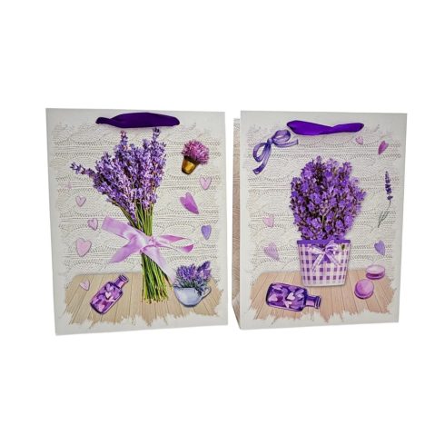 Papírtasak, levendulás, 26 x 32 x 10 cm, 71435