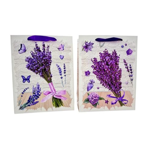 Papírtasak, levendulás, 26 x 32 x 10 cm, 71435
