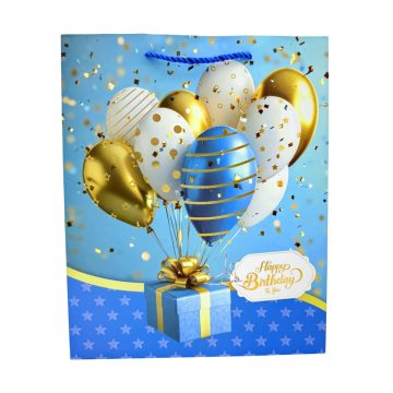 Születésnapi papírtasak, 26 x 32 x 10 cm, 71629