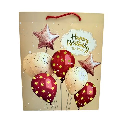 Születésnapi papírtasak, 26 x 32 x 10 cm, 71629