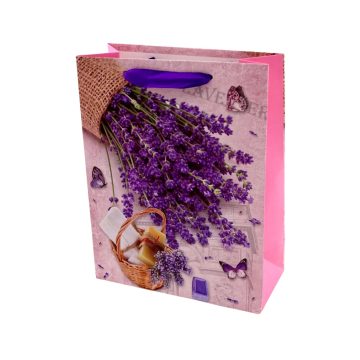 Papírtasak, levendulás, 26 x 32 x 10,5 cm, 71636