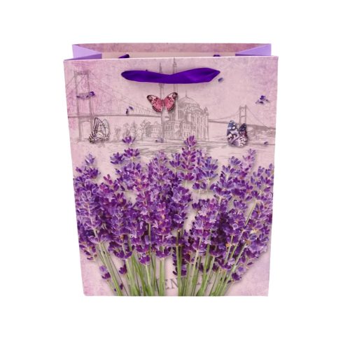 Papírtasak, levendulás, 26 x 32 x 10,5 cm, 71636