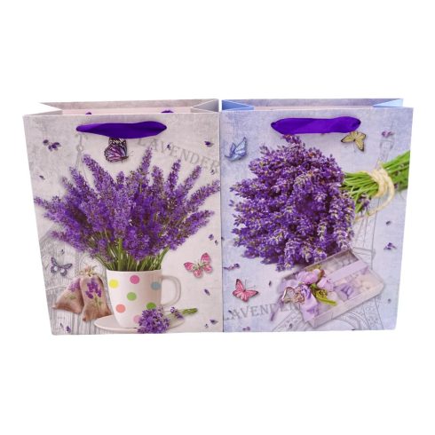 Papírtasak, levendulás, 26 x 32 x 10,5 cm, 71636