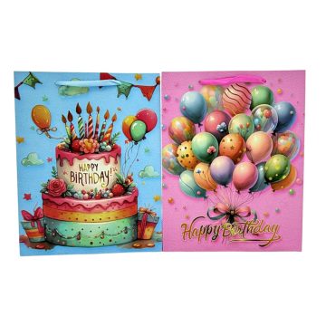 Szülinapos papírtasak, 26 x 32 x 10 cm, 71650