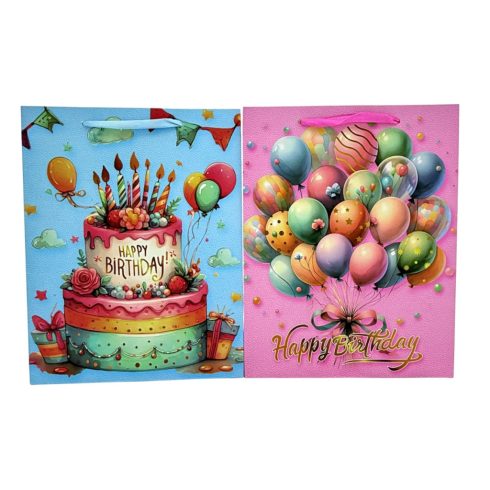 Szülinapos papírtasak, 26 x 32 x 10 cm, 71650