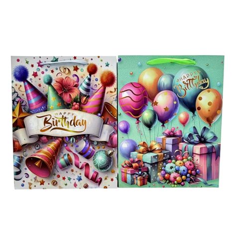 Szülinapos papírtasak, 26 x 32 x 10 cm, 71650