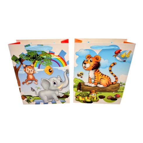 Állatfigurás papírtasak, 18 x 23 x 8 cm, 71651
