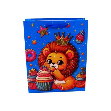 Papírtasak, állatfigurás, 26 x 32 x 10,5 cm, 71652