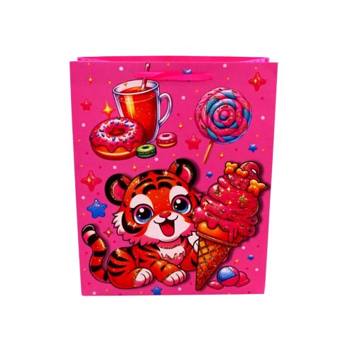 Papírtasak, állatfigurás, 26 x 32 x 10,5 cm, 71652