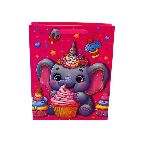 Papírtasak, állatfigurás, 26 x 32 x 10,5 cm, 71652