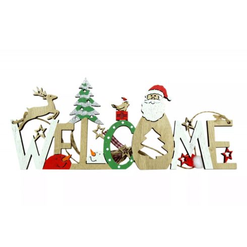 Karácsonyi felirat fából - welcome - 71733