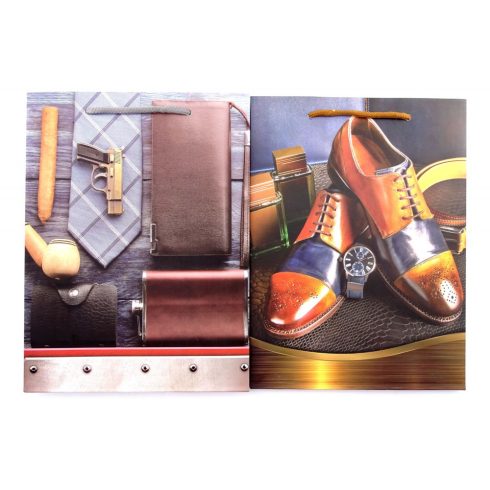 Papírtasak férfiaknak - 18 x 24 x 8,5 cm - 71899