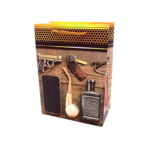 Papírtasak férfiaknak - 18 x 24 x 8,5 cm - 71899