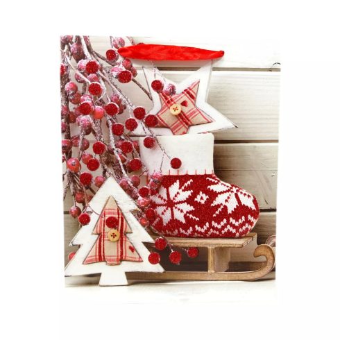 Papírtasak karácsonyi - 18 x 24 x 8 cm - 71901
