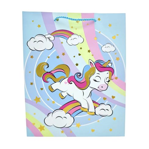 Unikornis papírtasak, 26 x 32 x 10 cm, 71913