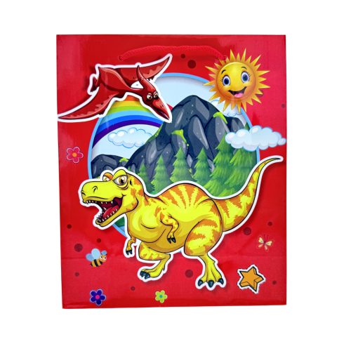 Dinós papírtasak, 26 x 32 x 10 cm, 71995