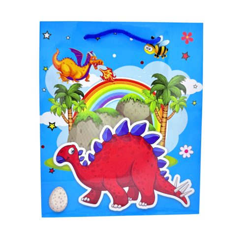 Dinós papírtasak, 18 x 21 x 8 cm, 71996