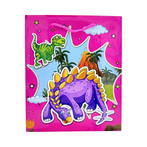 Dinós papírtasak, 18 x 21 x 8 cm, 71996