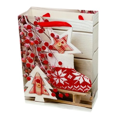 Papírtasak karácsonyi - 18 x 24 x 8 cm - 72039