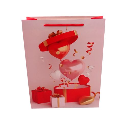 Papírtasak, Szíves, 26 x 32 x 10 cm, 72045