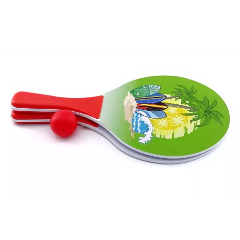 Strandtenisz ütő szett - fa - 72075