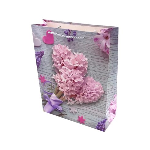 Papírtasak, Virágos, 26 x 32 x 10 cm, 72162