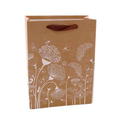 Papírtasak - virágos - 18 x 24 x 8,5 cm - 72171