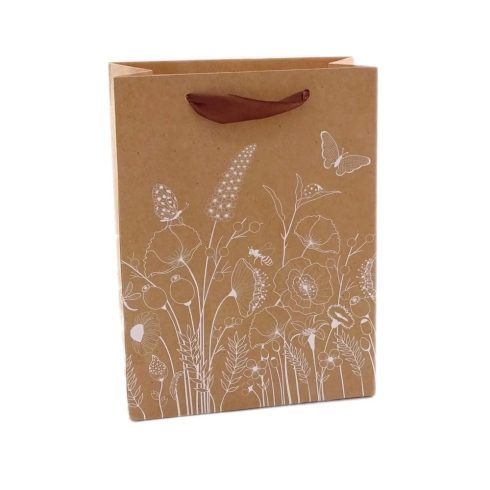 Papírtasak - virágos - 26 x 32 x 10 cm - 72172