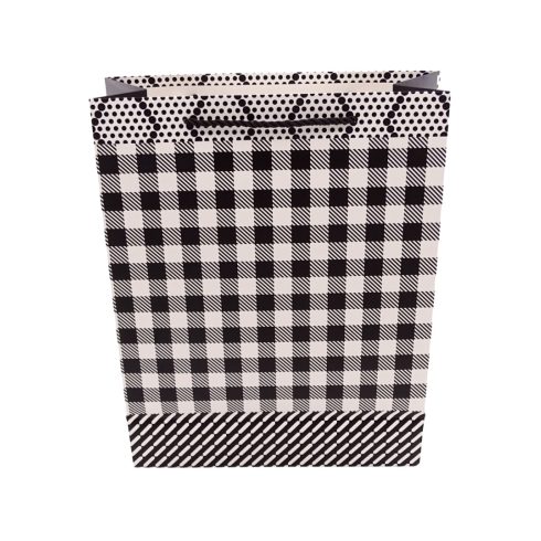 Papírtasak, Kockás, 26 x 32 x 10 cm, 72174
