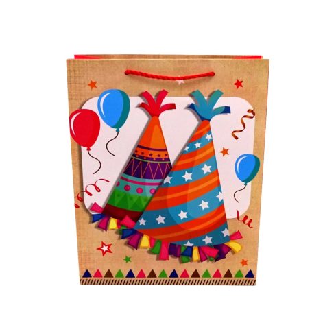 Papírtasak, szülinapos, 26 x 32 x 10,5 cm, 72182