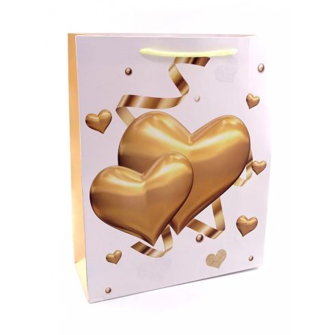 Papírtasak - Szíves - 26 x 32 x 10 cm - 72186