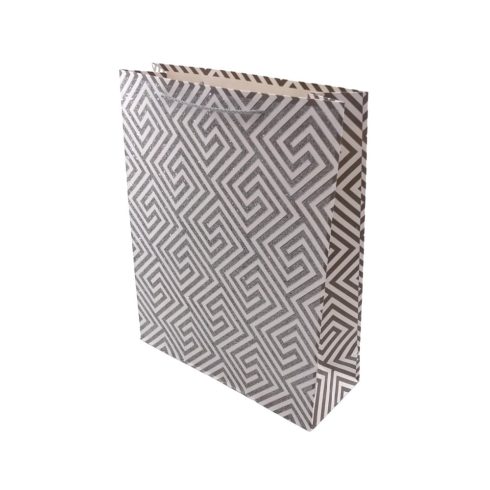 Papírtasak, ezüst mintás, 26 x 32 x 10 cm, 72190