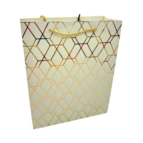 Papírtasak, egyszínű, hálós, 26 x 32 x 10 cm, 72194