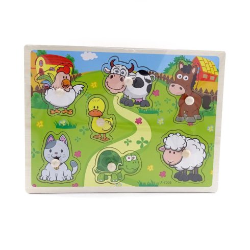 Fa puzzle - bedugós, állatok - 72225