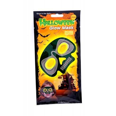 Világító Halloween maszk - 15 cm - 72273