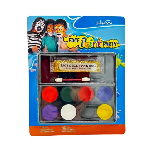 Arcfesték szett aplikátorral és csillámmal, 8 szín, 72374