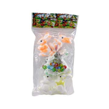   Húsvéti nyuszi dekoráció, 6 darabos szett zacskóban, 72408