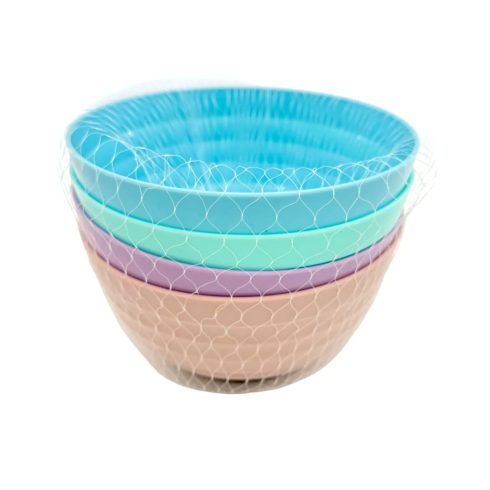 Műanyag tálka, 4 darabos szett, 72526