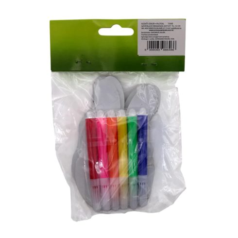 Húsvéti nyuszi dekor, 3 darabos játékszett filctoll készlettel, 72683