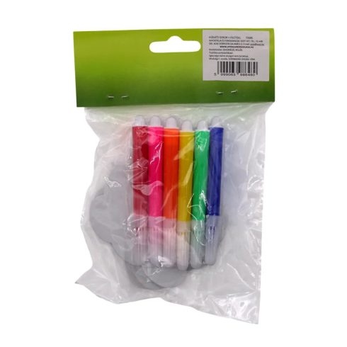 Húsvéti tyúkanyó dekor, 3 darabos játékszett filctoll készlettel, 72685