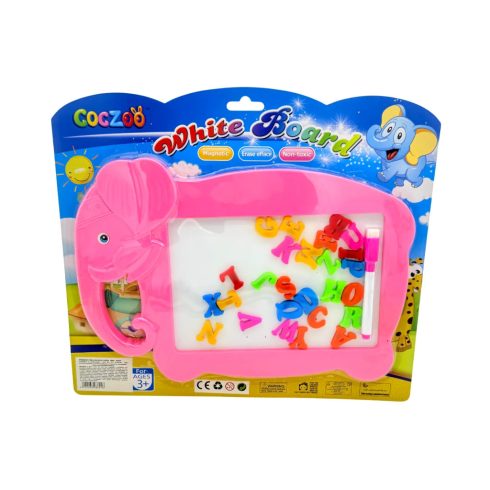 Elefánt mágneses rajztábla betűkkel és számokkal lapon, 72724