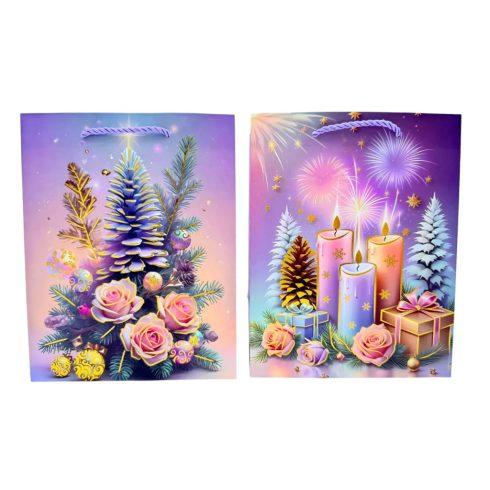 Karácsonyi papírtasak, 18 x 23 x 10 cm, 72860