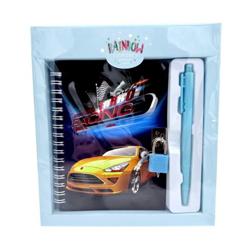 Emlékkönyv + lakat + toll szett, autó, 17 x 19 cm, 72887