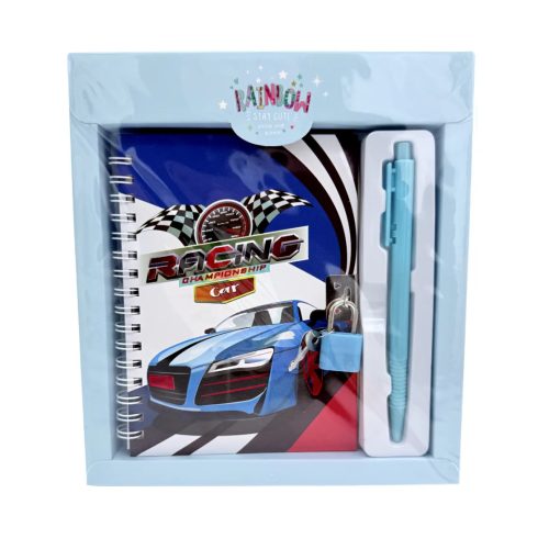 Emlékkönyv + lakat + toll szett, autó, 17 x 19 cm, 72887