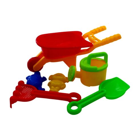 Homokozó szett talicskával hálóban, 82312